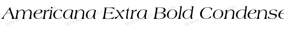 Americana Extra Bold Condensed BT字体转换